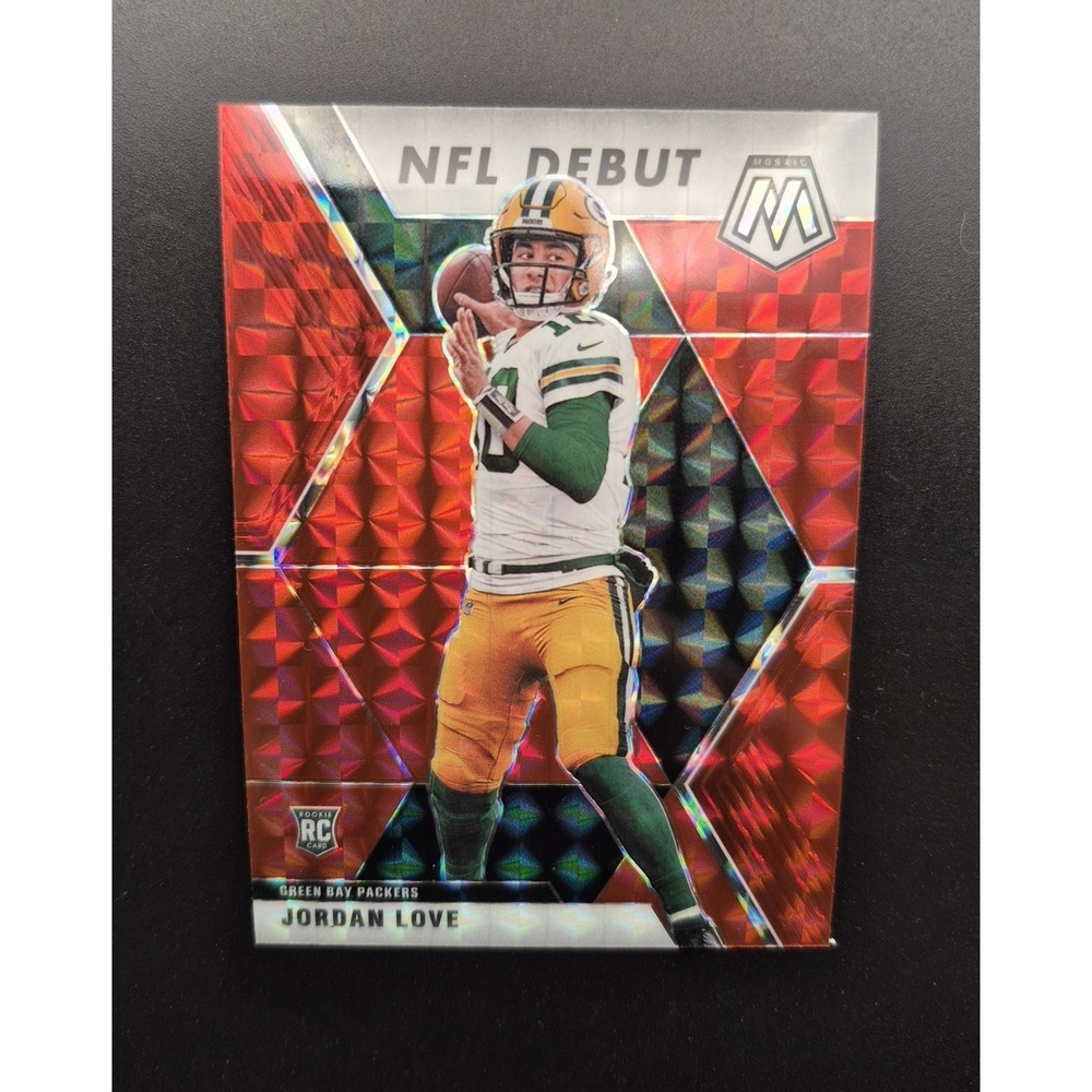 2020 Panini Mosaic Jordan Love #264 NFL Debut Red Mosaic Prizm (RC) Packers - Picture 3 of 12